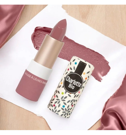 Charlotte Bio – Rouge à lèvres brillant bio rose vintage, 3,5 g