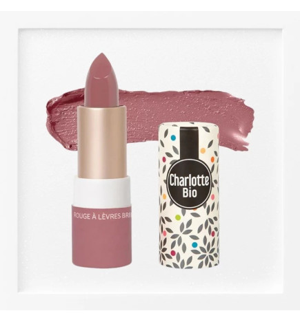 Charlotte Bio – Rouge à lèvres brillant bio rose vintage, 3,5 g