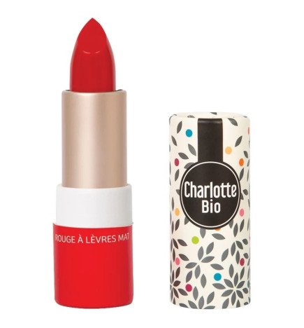 Charlotte Bio – Rouge à lèvres brillant bio le vrai rouge, 3,5 g