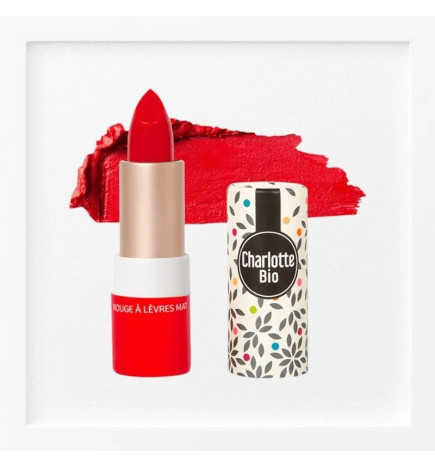 Charlotte Bio – Rouge à lèvres brillant bio le vrai rouge, 3,5 g