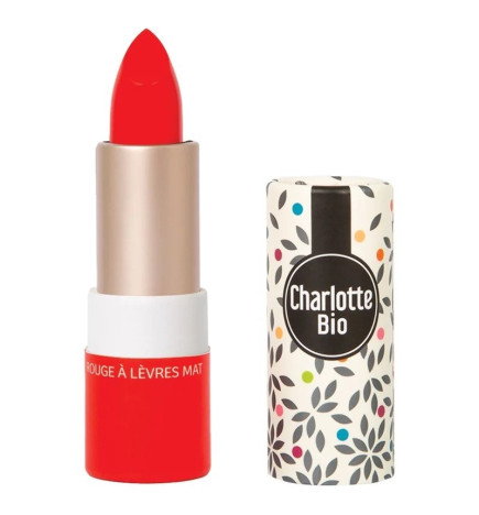 Charlotte Bio – Rouge à lèvres brillant bio rouge royal, 3,5 g