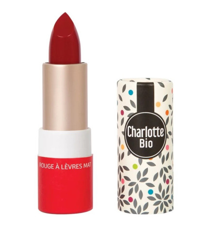 Charlotte Bio – Rouge à lèvres brillant bio rouge passion, 3,5 g
