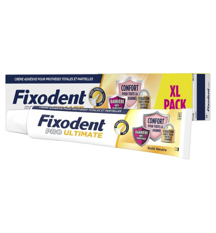 Fixodent – Pro Ultimate Crème Adhésive Goût Neutre Pour Prothèses Totales & Partielles, 57 ml