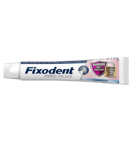 Fixodent – Pro Plus Crème Adhésive Barrière Anti-particules Pour Prothèses Totales & Partielles, 40 g