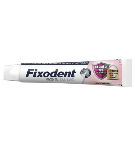 Fixodent – Pro Plus Crème Adhésive Barrière Anti-particules Pour Prothèses Totales & Partielles, 40 g