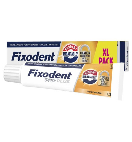 Fixodent – Pro Plus Crème Adhésive Mordant Imbattable Pour Prothèses Totales & Partielles, 57 ml