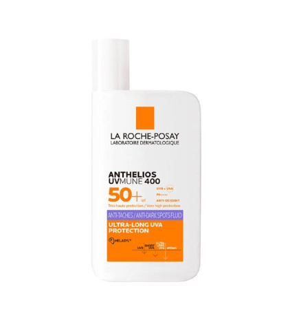 La Roche-Posay – Anthelios UVMUNE 400 SPF50+ Fluide solaire anti-taches visage, 50 ml