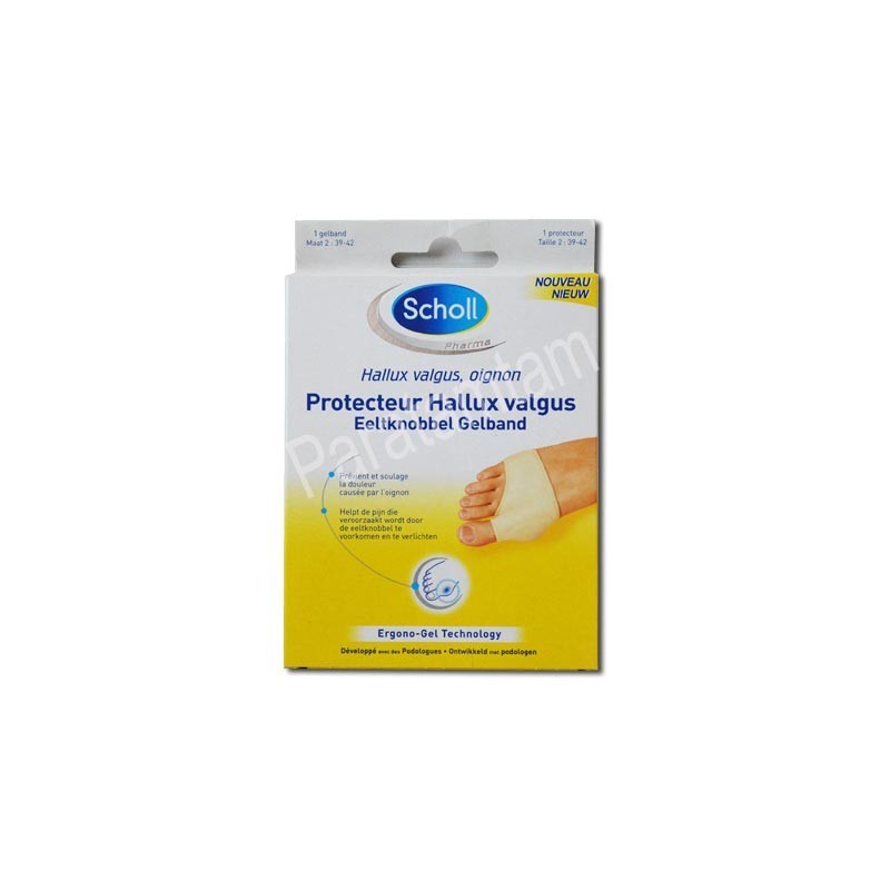 SCHOLL PROTECTEUR HALLUX VALGUS SOIN DU PIED OIGNON 1 PROTECTEUR TAILLE 2 (DU 39 AU 42)