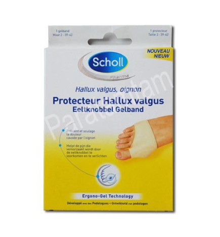 SCHOLL PROTECTEUR HALLUX VALGUS SOIN DU PIED OIGNON 1 PROTECTEUR TAILLE 2 (DU 39 AU 42)