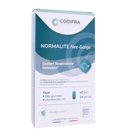 Codifra – Normalité Nez & Gorge, 14 gélules