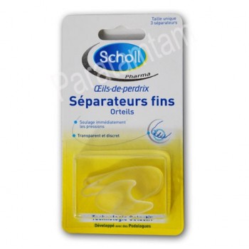 SCHOLL SEPARATEURS FINS ORTEILS ILS-DE-PERDRIX 3 SEPARATEURS