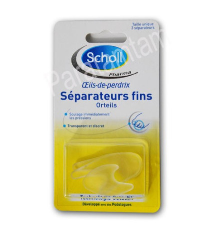 SCHOLL SEPARATEURS FINS ORTEILS ILS-DE-PERDRIX 3 SEPARATEURS