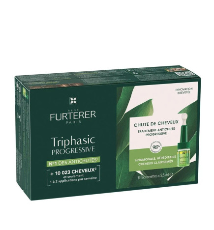 René Furterer – Triphasic Progressive traitement antichute, 8 × 5,5 ml