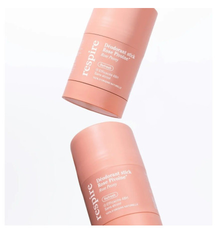 Respire – Déodorant Efficacité 48h Rose Pivoine Stick, 50 g