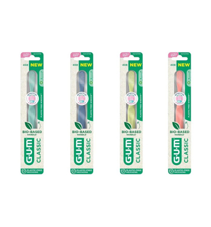 GUM – Classic Brosse À Dents BioSourcée Ultra Souple 15/100e Compacte x1