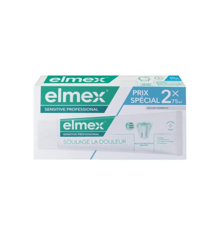 Elmex – Sensitive Professional dentifrice offre spéciale, 2 x 75 ml