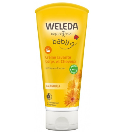Weleda – Baby Crème Lavante Corps et Cheveux Calendula, 200 ml