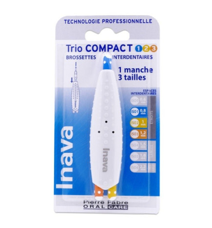 Inava – trio compact, brossettes interdentaires 0,8/1/1,2 mm