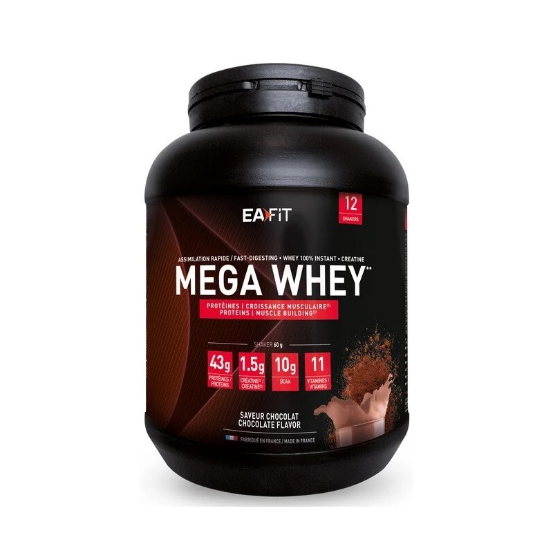 Eafit Construction Musculaire Mega Whey goût chocolat 750 g