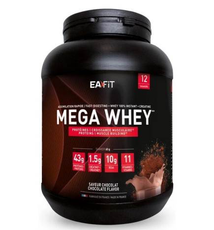 Eafit Construction Musculaire Mega Whey goût chocolat 750 g