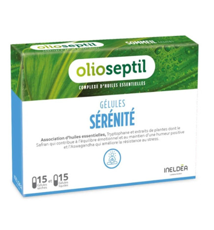 Olioseptil – Sérénité, 15 gélules sèches + 15 gélules liquides