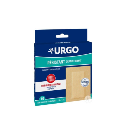 Urgo – Résistant grand format 10 x 7 cm, x 10 pansements