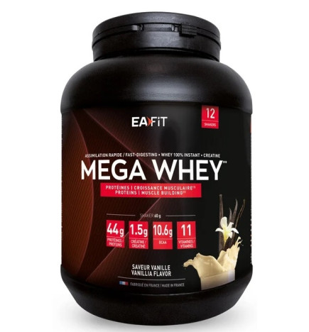 Eafit Construction Musculaire Mega Whey Vanille 750 g