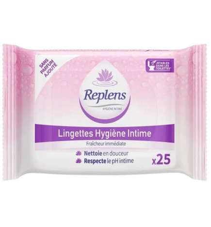 Replens – Lingettes Hygiène Intime 25 Unités
