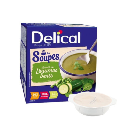 Delical –  Soupes Velouté de Légumes Verts 4x200ml