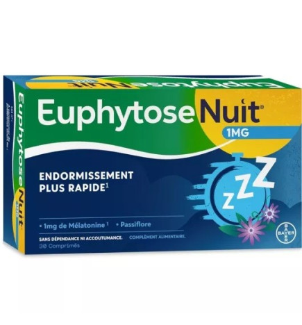Euphytose – Nuit mélatonine 1 mg, 60 comprimés