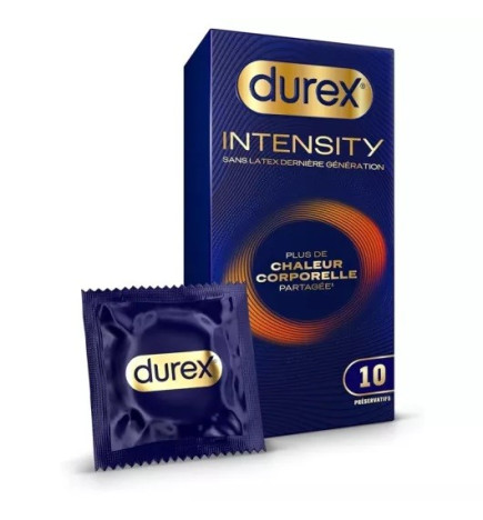 Durex – Préservatifs Intensity sans latex, x10