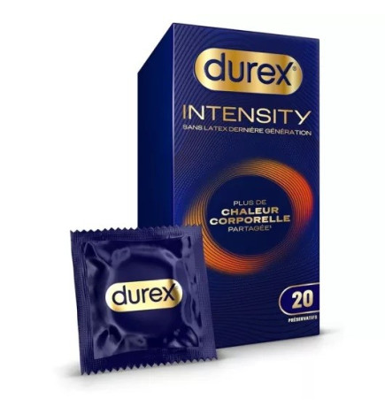 Durex – Préservatifs Intensity sans latex, x20