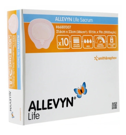 Allevyn – Life sacrum hydrocellulaire siliconé, 21.6x23cm x10