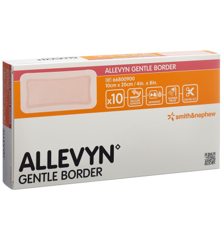 Allevyn – Gentle border hydrocellulaire siliconé, 10x20cm x10