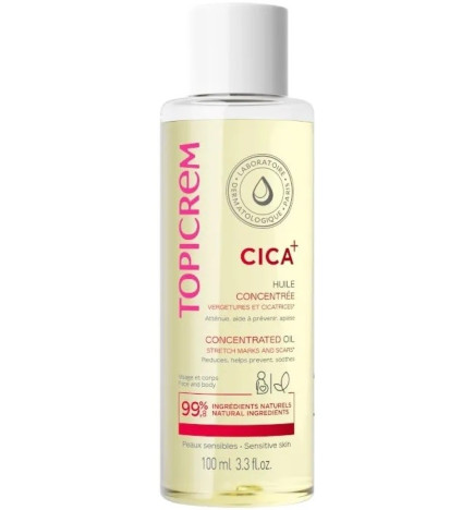 Topicrem – CICA+ Huile Concentrée Vergetures et Cicatrices 100 ml