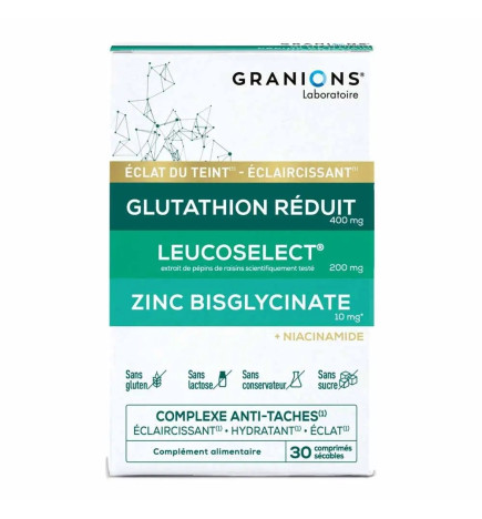 Granions – Complexe AntiTâches Eclaircissant Eclat et Hydratant x30 comprimés
