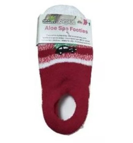 Airplus – Aloe spa footies chaussettes rouges, taille 26/31