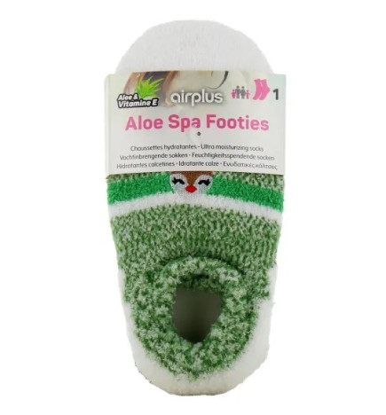 Airplus – Aloe spa footies chaussettes vertes, taille 26/31
