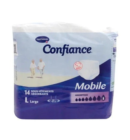 Hartmann – Confiance Mobile Sous Vêtements Absorbants x14 Taille L 8 Gouttes