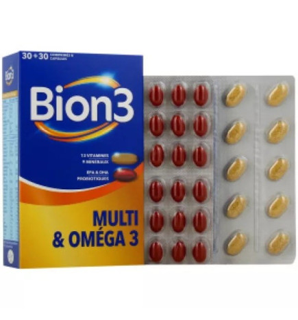Bion3 – Multi & Oméga 3 – Complément alimentaire – 60 unités
