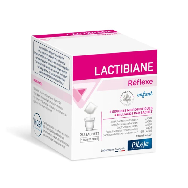 Pileje – Lactibiane Réflexe Enfant, 30 sachets (30 g)