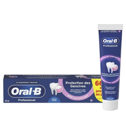 Oral-B – Dentifrice Professionnal Protection Gencives Menthe Fraîche, 125 ml