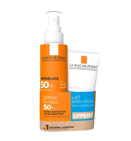 La Roche-Posay – Anthelios Spray solaire corps SPF50+ + Lait après-soleil, 250 ml