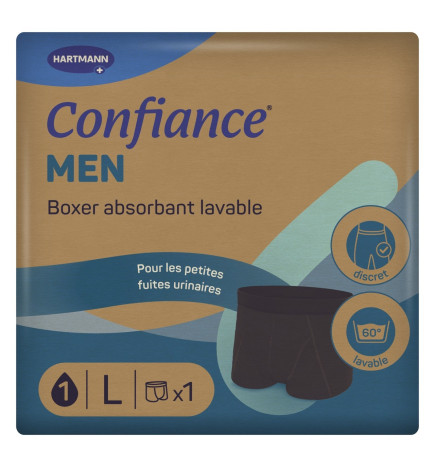 Hartmann – Boxer Absorbant Lavable Confiance MEN Taille L (42 - 44)
