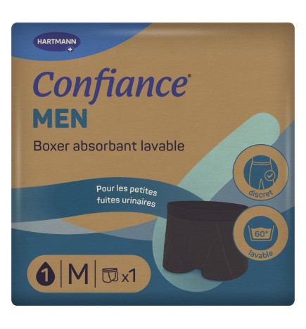Hartmann – Boxer Absorbant Lavable Confiance MEN Taille M (38 - 40)
