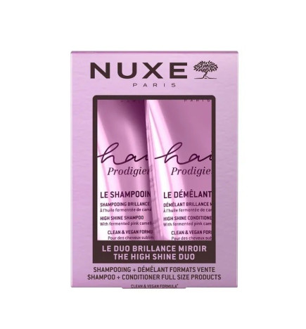 Nuxe – Hair Prodigieux Le Shampooing Brillance Miroir 200ml + Le Démêlant Brillance Miroir 200ml