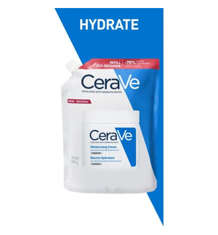 Cerave – body éco-recharge baume hydratant, 454 g