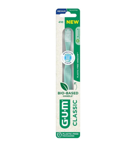 GUM – Brosse à Dents Biosourcée Medium 20/100 Coloris Aléatoire