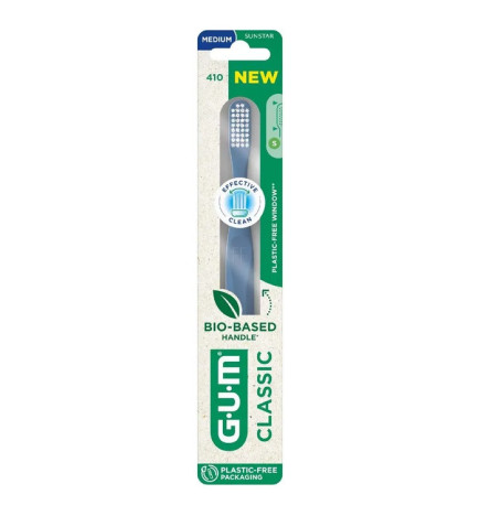 GUM – Brosse à Dents Biosourcée Medium 20/100 Coloris Aléatoire