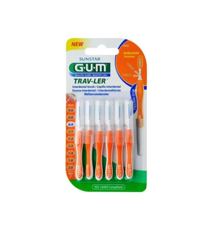 GUM – TRAVLER Brossette Interdentaire 0.9mm x6 Unités